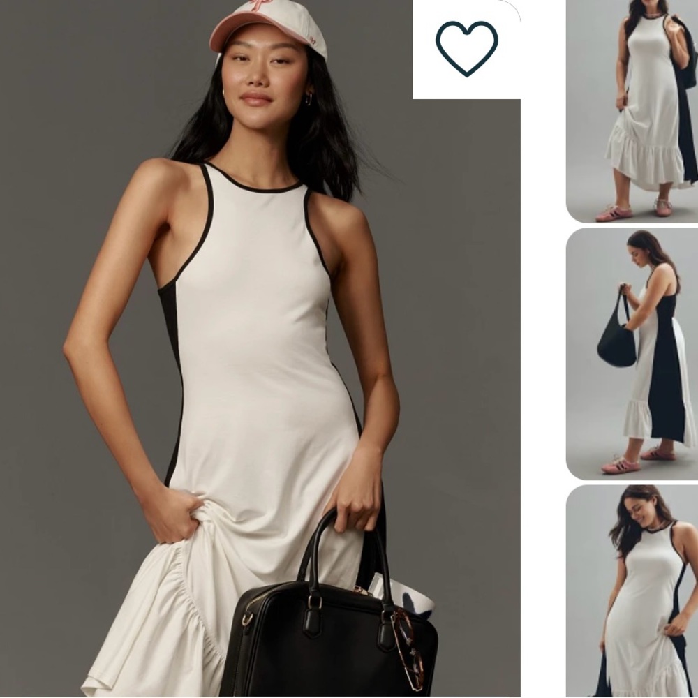 ANTHROPOLOGIE DAILY PRACTICE COLORBLOCK RACER MIDI DRESS SIZE S & M NWT